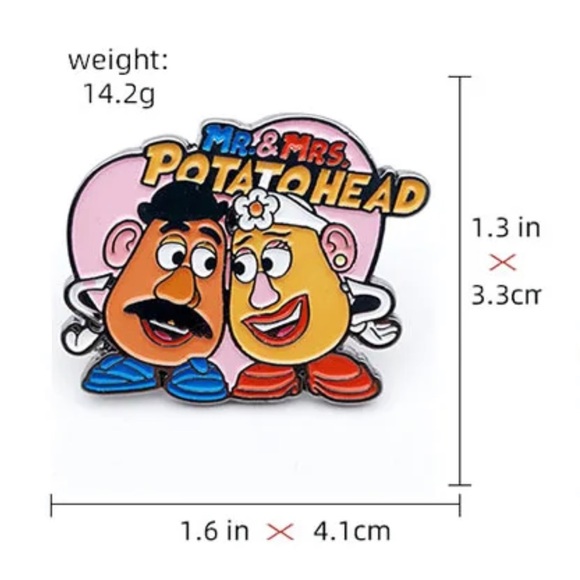 1 LEFT‼️ XL Mr. & Mrs. Potato Head Enamel Pin Disney Toy Story Couple Fan Gift - Picture 4 of 7